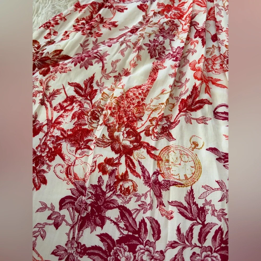 Anthropologie Maeve Red Midi Skirt - Size XS - NWT - Picture 10 of 11